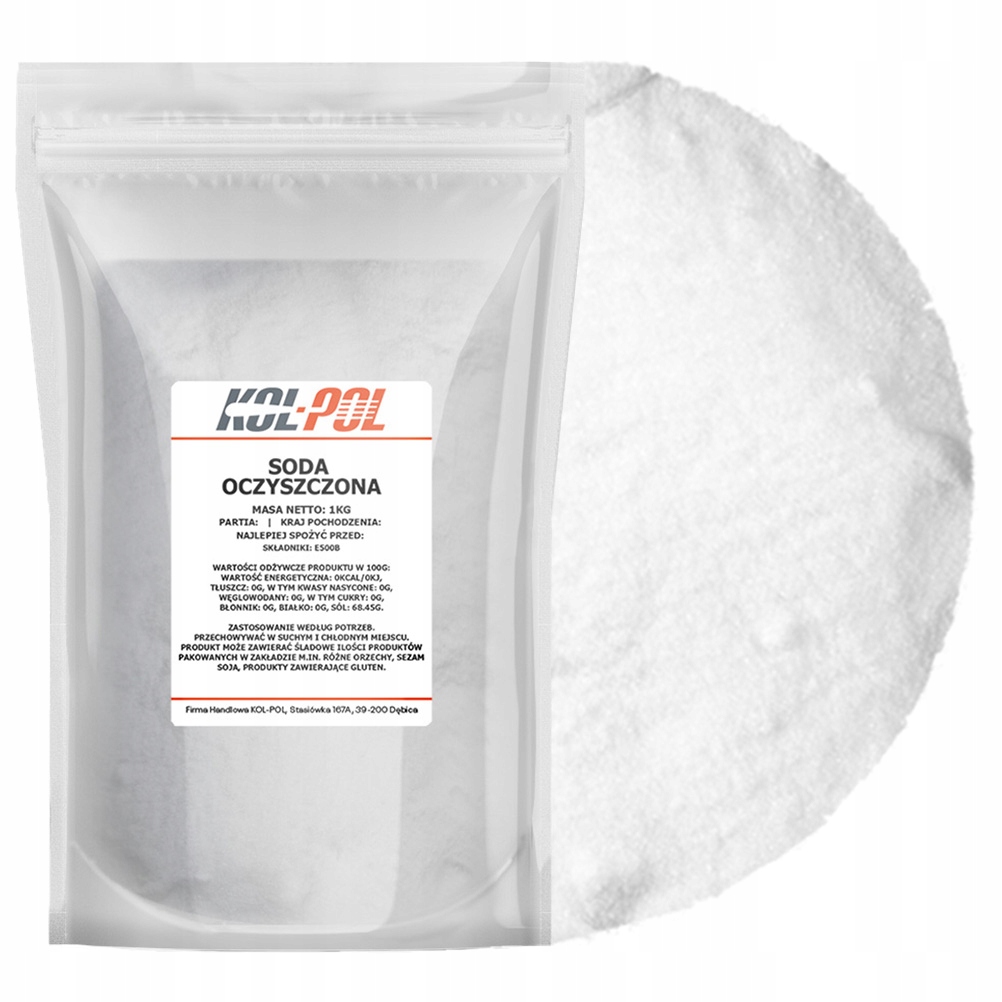 SODA OCZYSZCZONA 1kg Spożywcza wodorowęglan sodu