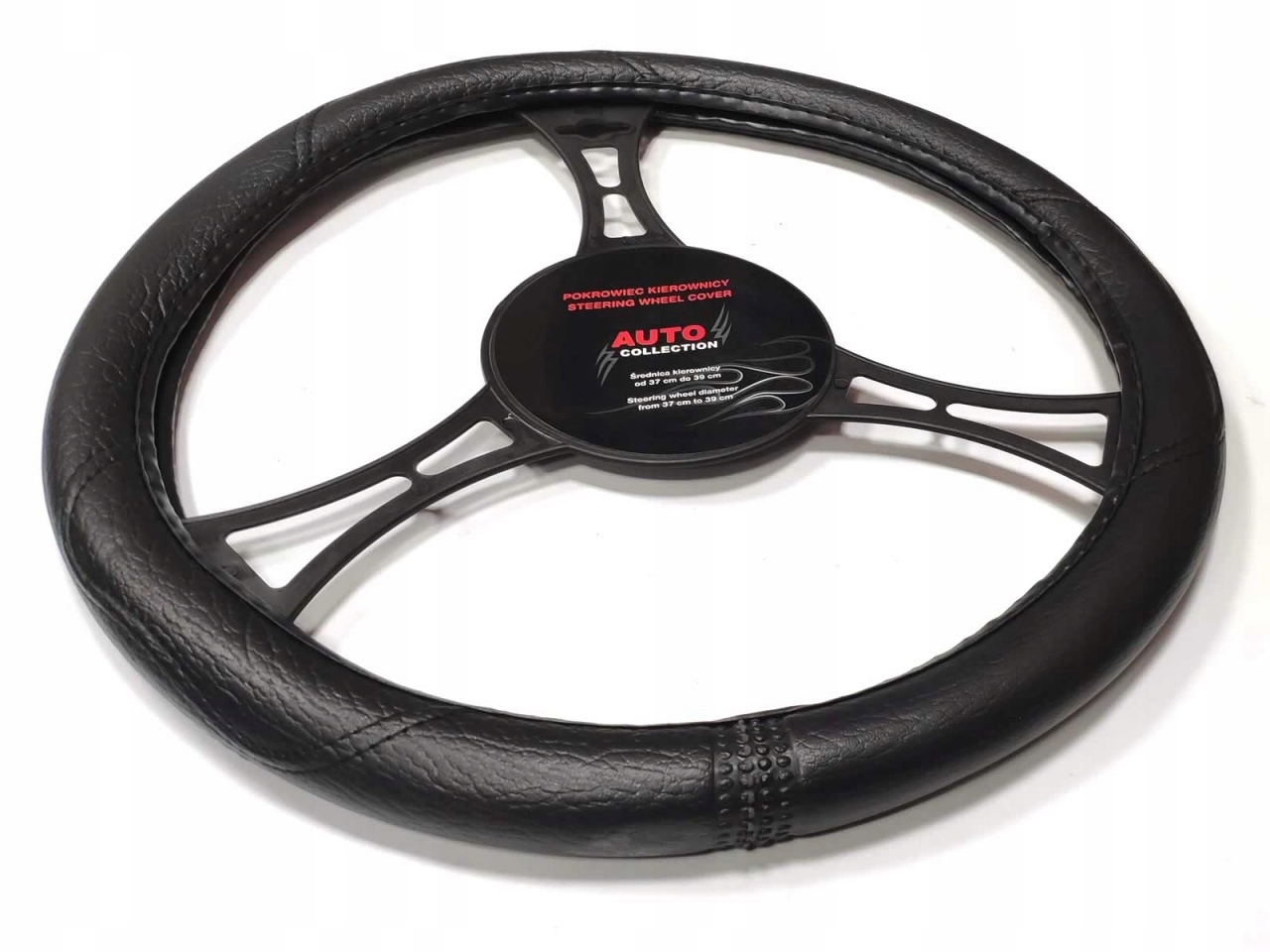 POKROWIEC NA KIEROWNICĘ CZARNY 42-44cm MOCNY