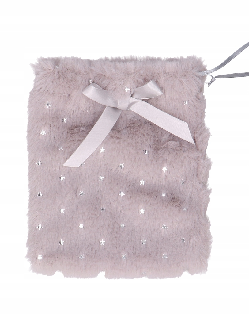 

Świąteczny futerkowy woreczek szary