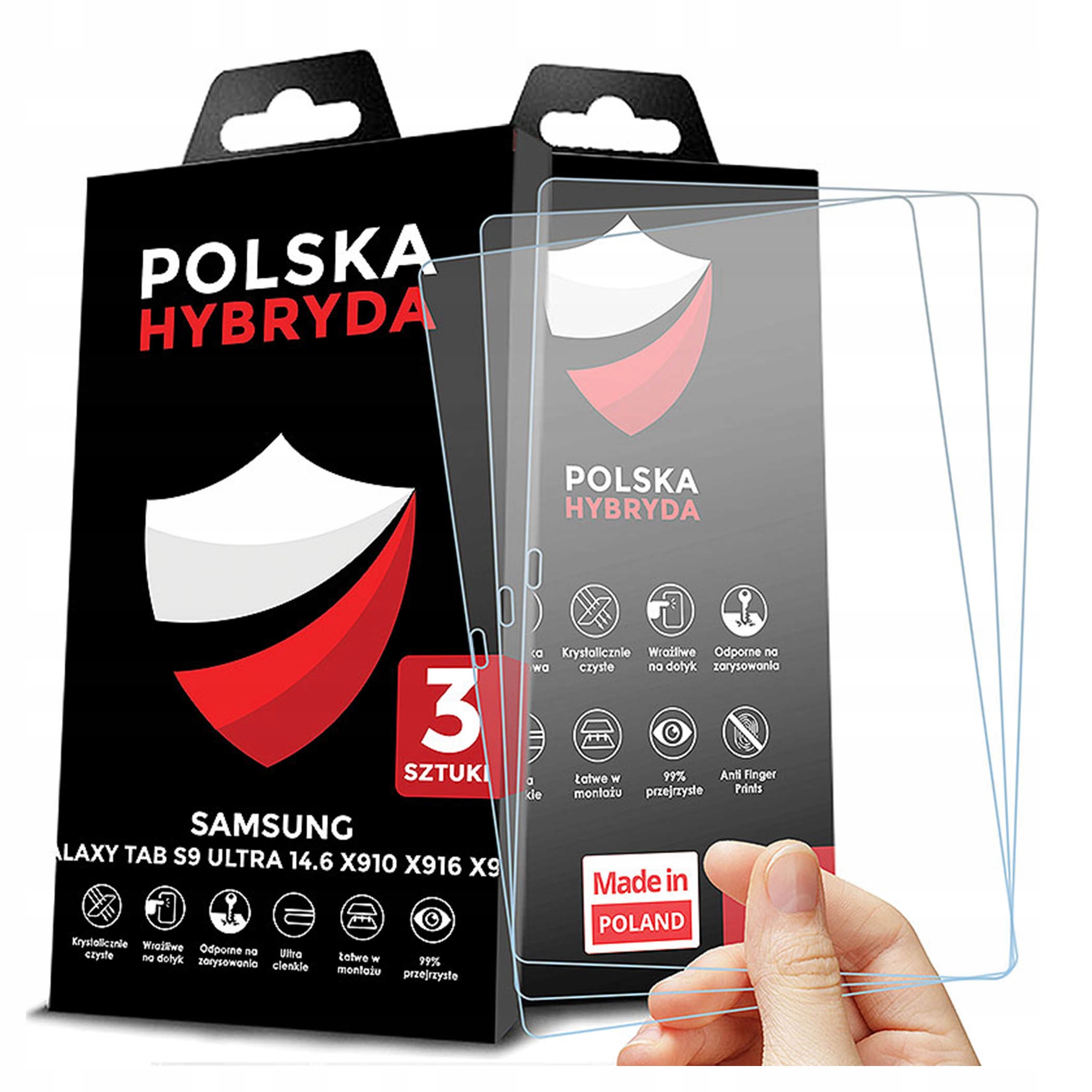 Szkło Ochronne Do Samsung Galaxy Tab S9 Ultra 14.6 Nietłukace 3w1