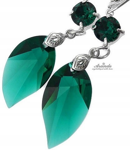 Ozdobné krystaly Smaragdové Náušnice Emerald