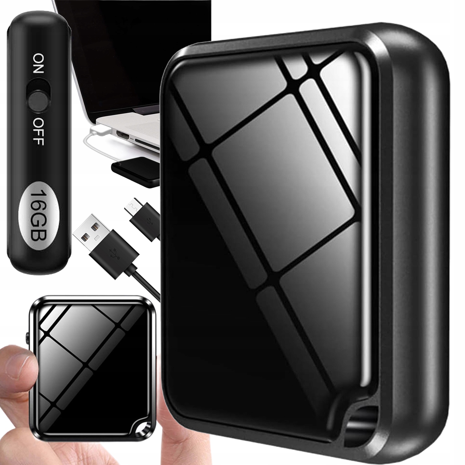 Mini Špionážní Diktafon Pro Odposlech, Detekce 16 Gb, MP3 Přehrávač Pro Výuku