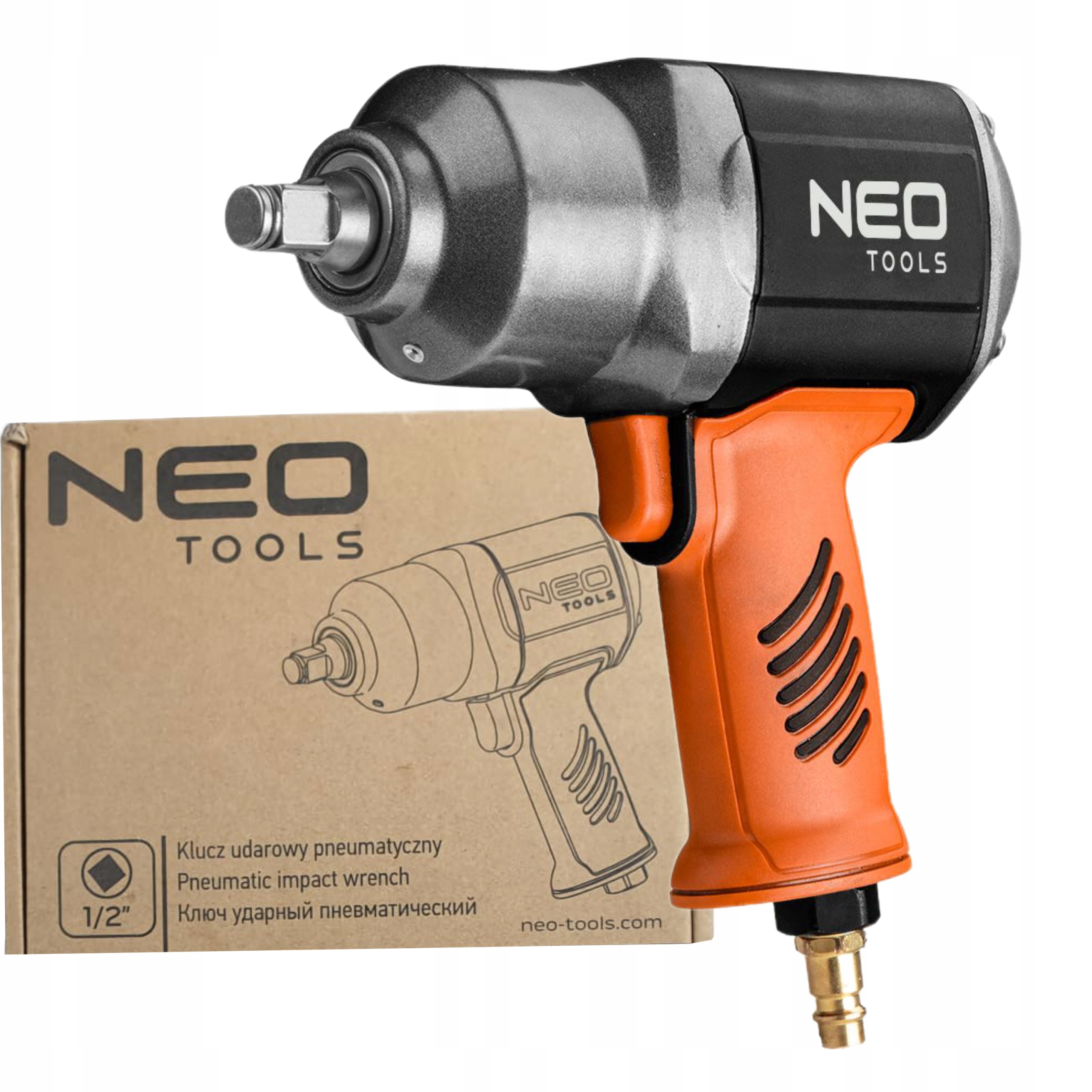 NEO KLUCZ UDAROWY PNEUMATYCZNY DUZY 1/2" 1300Nm 6,3 bar TWIN HAMMER 14-002 EAN (GTIN) 5907558442533