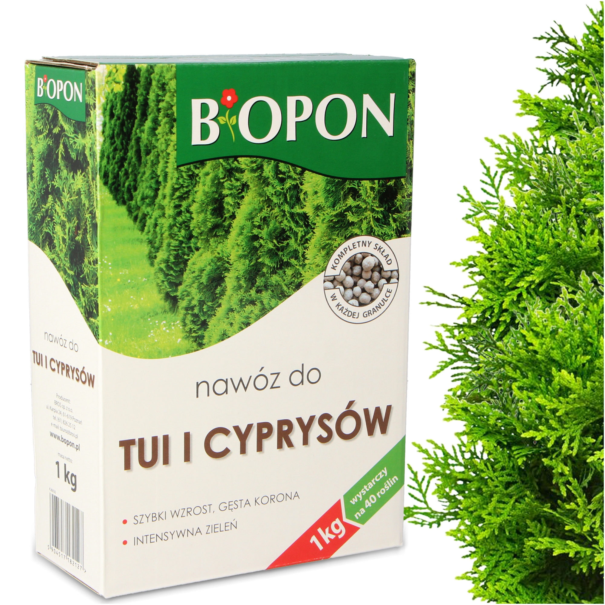 

Nawóz Tui Cyprysów Przeciw Brązowieniu Igieł 1 kg