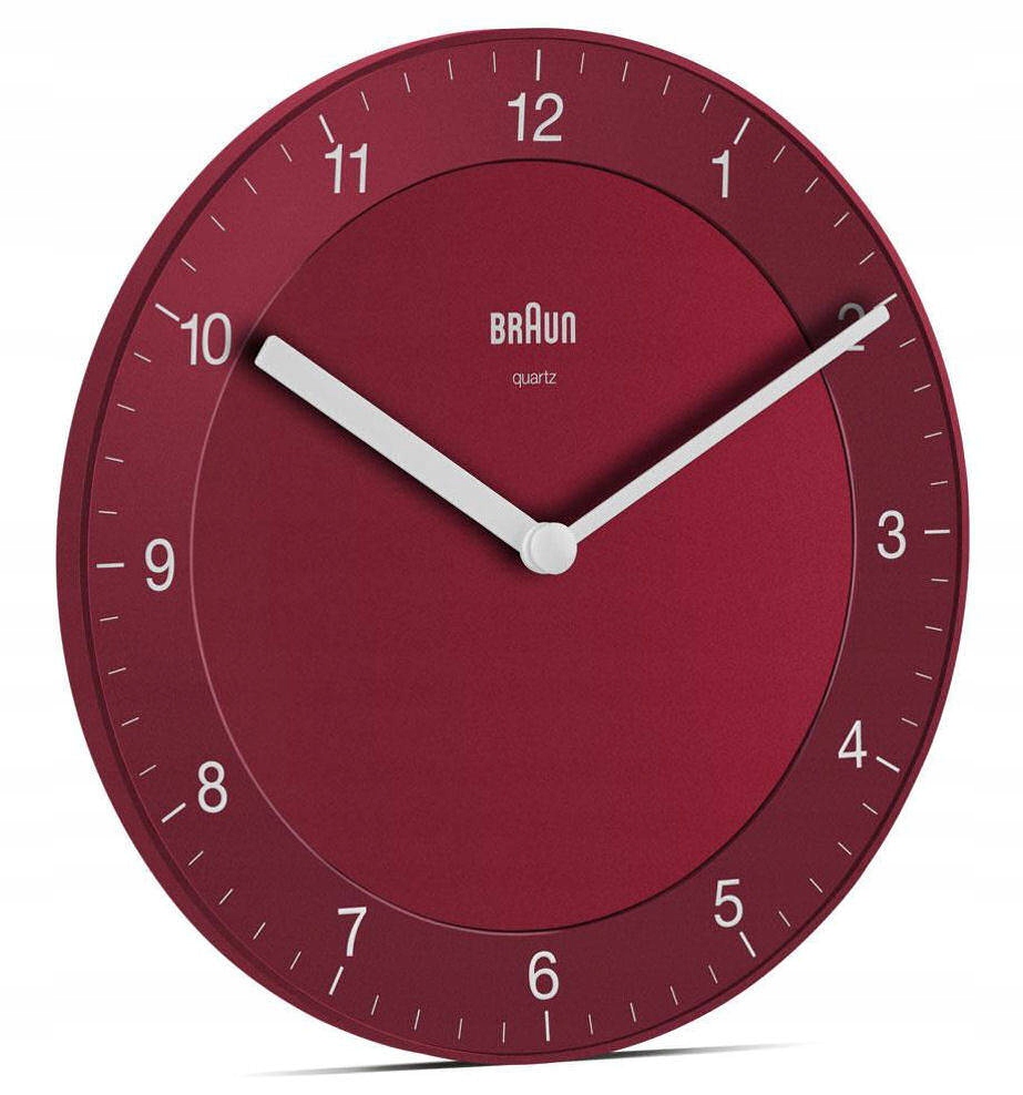 Červené Klasické Nástěnné Hodiny Braun BC06R 20 cm