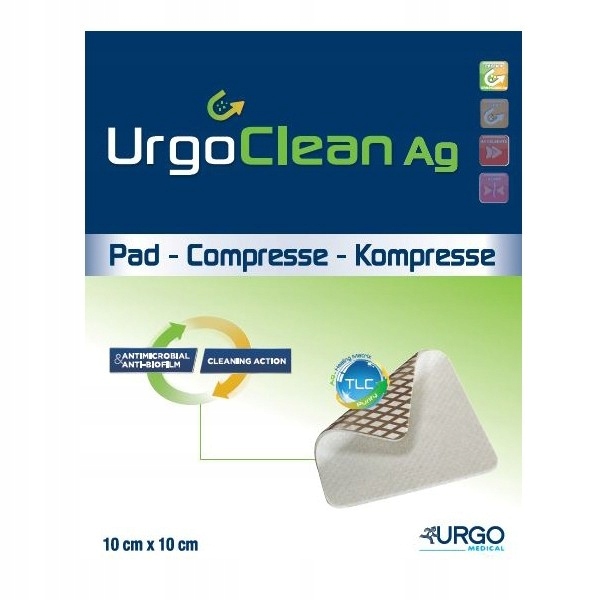 

UrgoClean przeciwbakteryjne ze srebrem 10cmx10cm