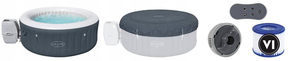 Bestway jacuzzi LayZSpa BALI 4os światło led 60009 Pojemność 669 l