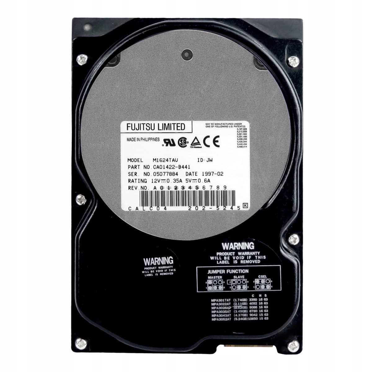 Fujitsu CA01422-B441 2.1GB 5.4K Ata 3.5" Hdd (Pevný disk) M1624TAU