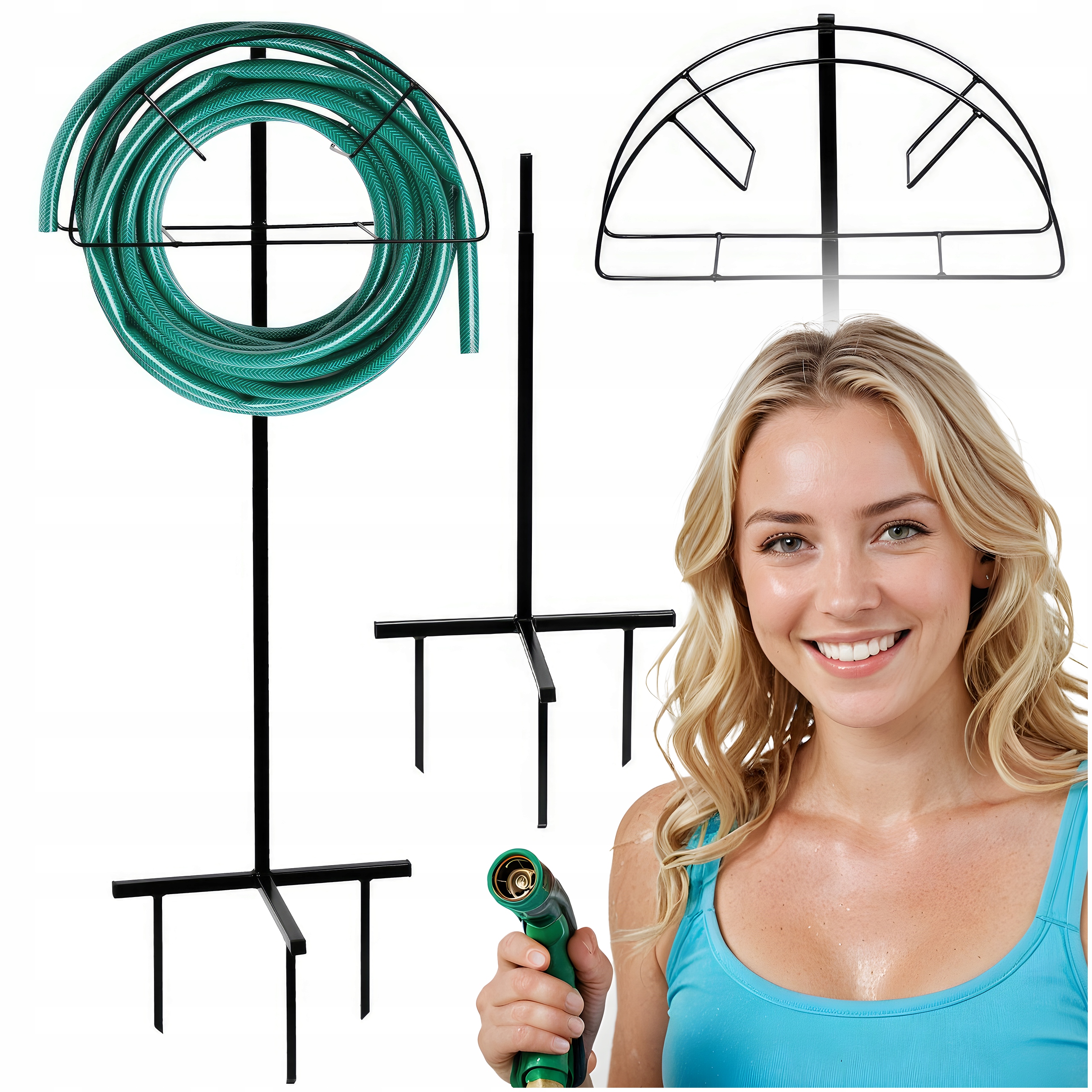 Uchwyt Stojący Wieszak Metalowy Na Wąż Ogrodowy Produkt Polski