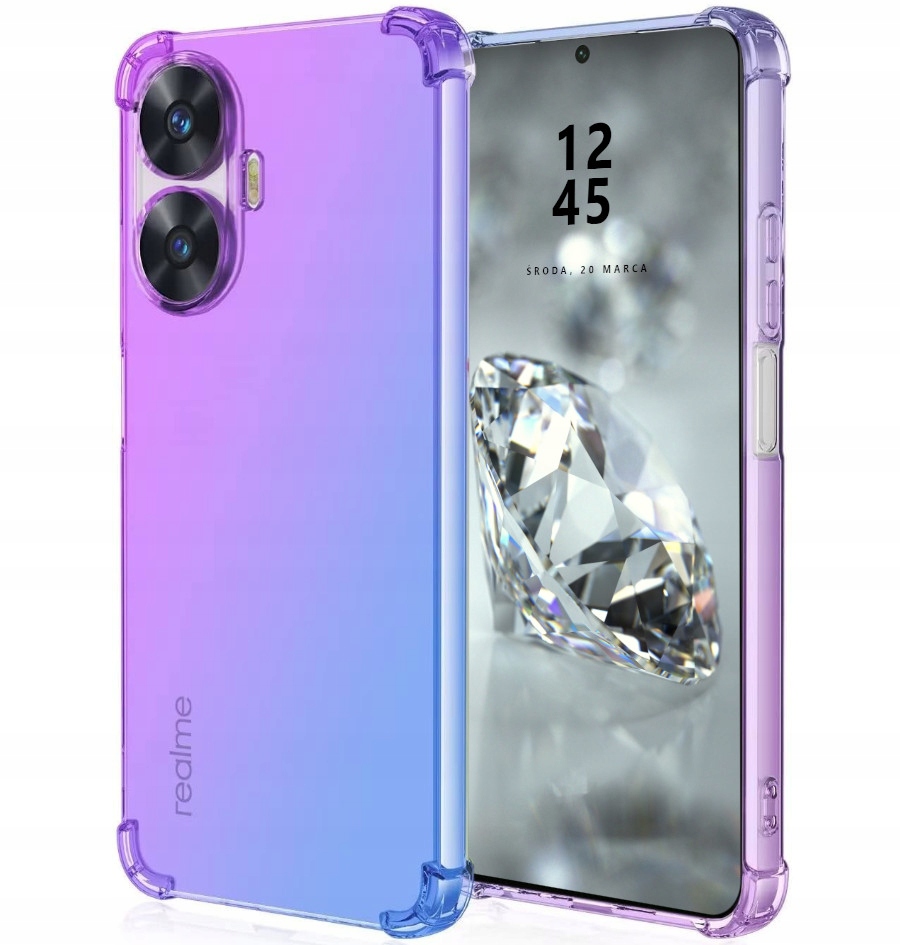 

Etui Do Realme C55 Mieniące Aurora-shock Szkło