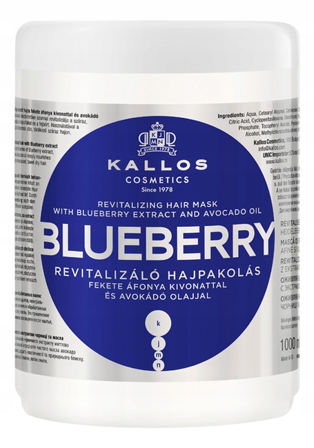 

Kallos Maska do włosów ekstrakt z jagód 1000 ml