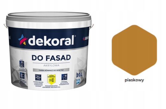 

Farba Fasadowa Dekoral Polinit Piaskowy 10l