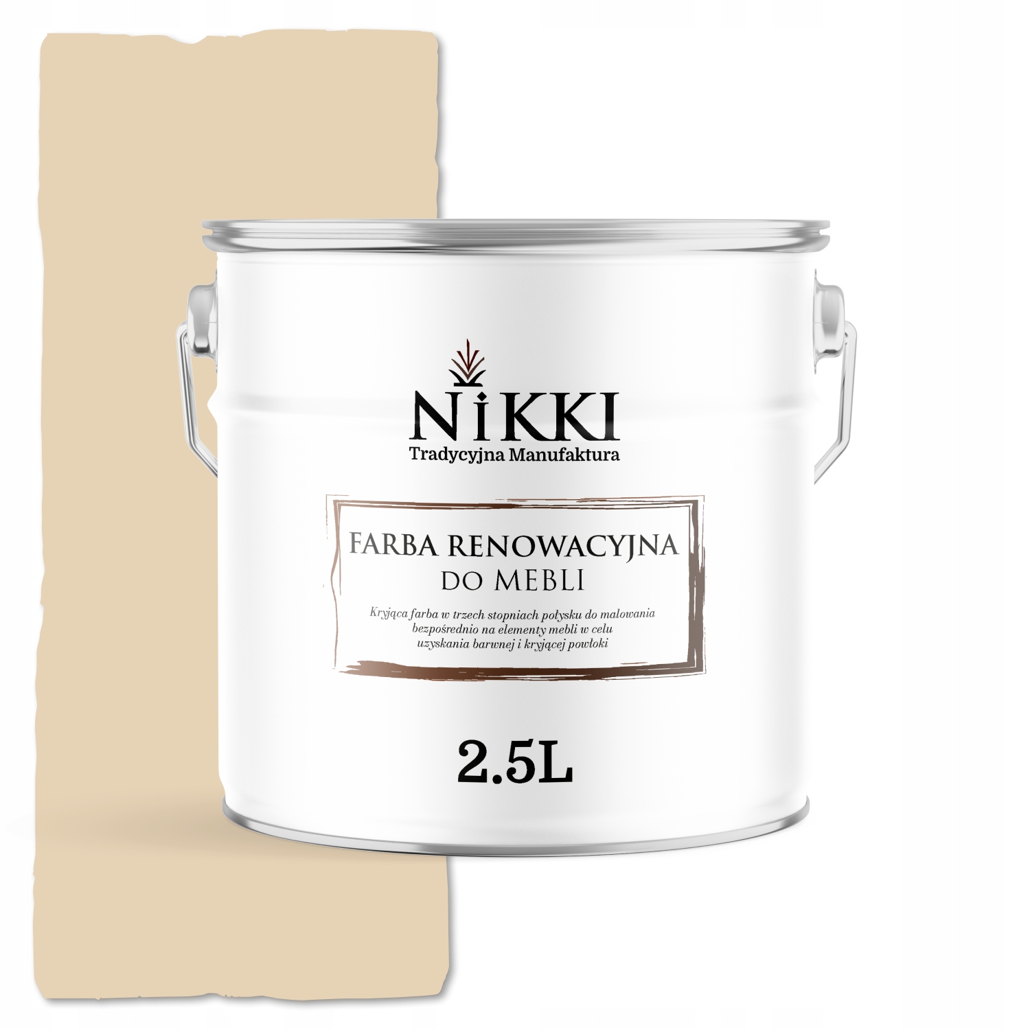 Farba Na Kuchynský Nábytok, Fronty Skriniek Krémová Béžová RAL1015 Lesklá 2,5L