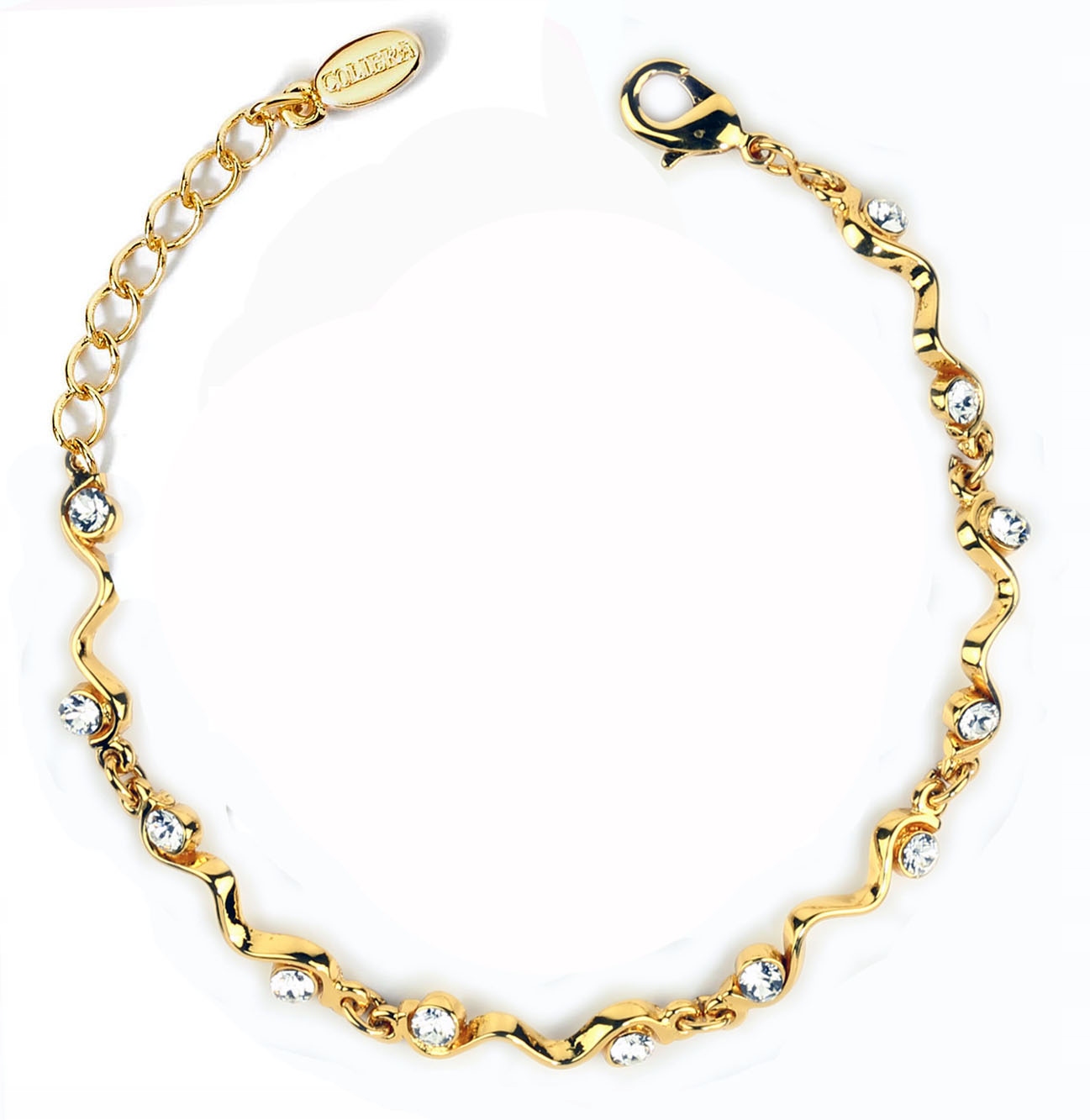 Zlatý Náramek S Krystaly, Jemný, Zirkony