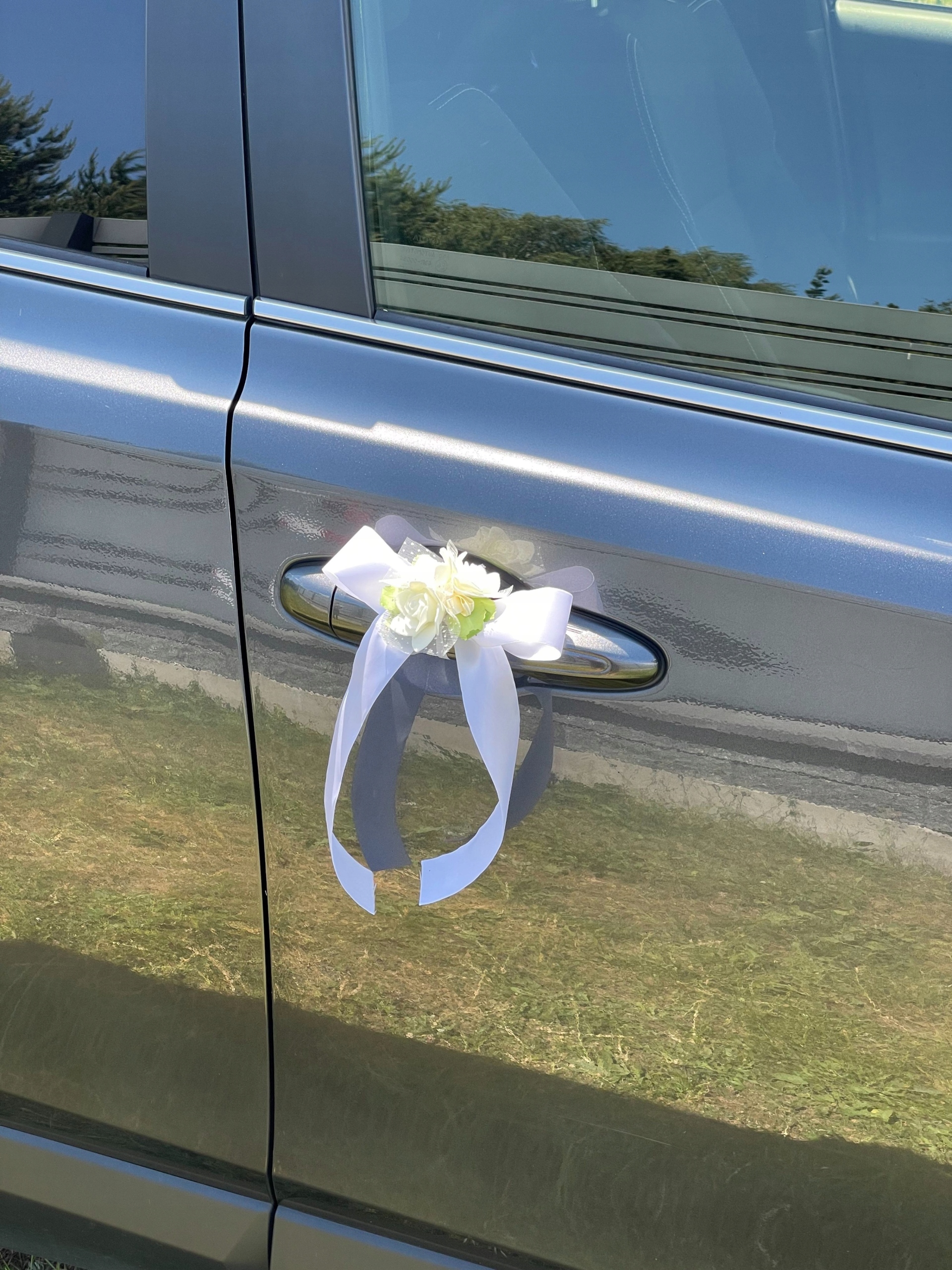 Kokarda dekoracja samochodu / krzeseł ślub krem Kolor dominujący ecru