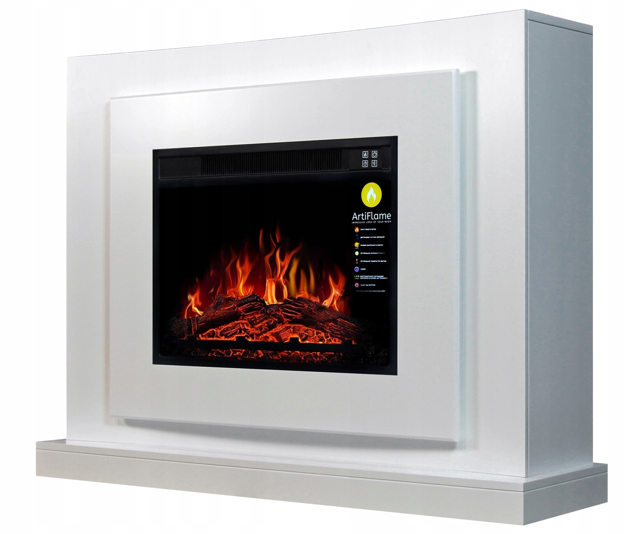 Kominek elektryczny z obudową LUCCA AF23S LED
