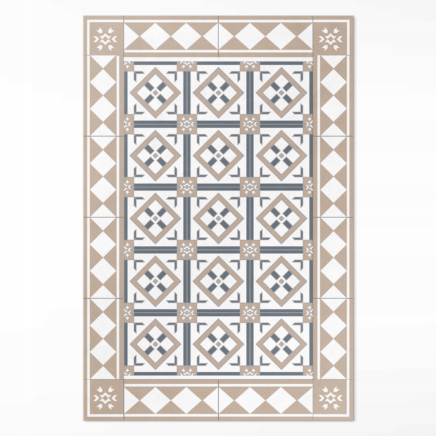 Vinylový koberec pod stôl Kocka s kosoštvorcami elegantné dlaždice veľký 140 x 210 cm