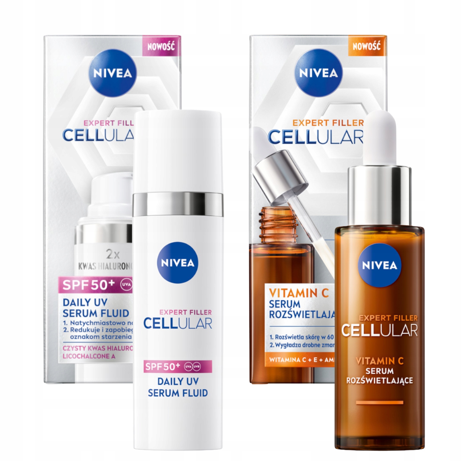 Nivea Cellular Opalovací sérum SPF50 Rozjasňující sérum na obličej