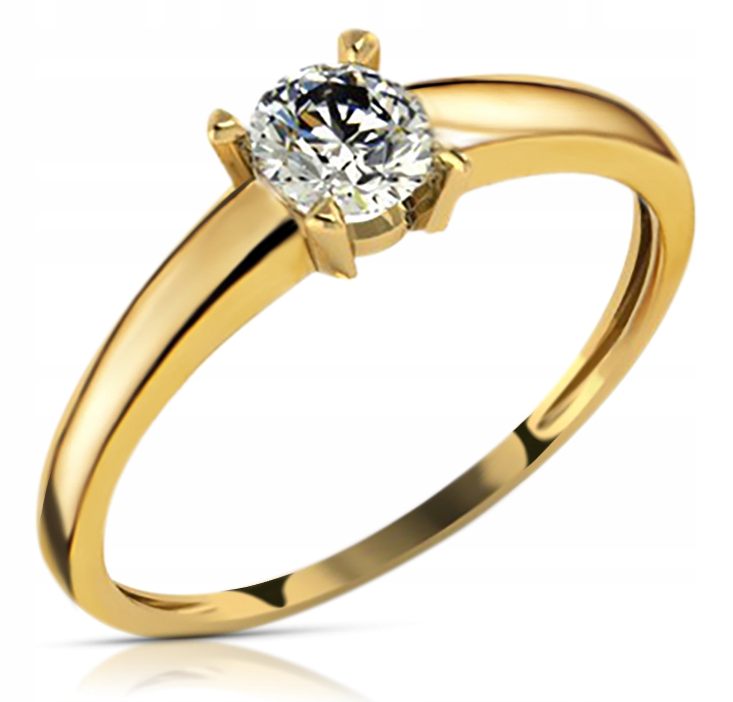 

Złoty Pierścionek Zaręczynowy 333 8K Cyrkonia r21