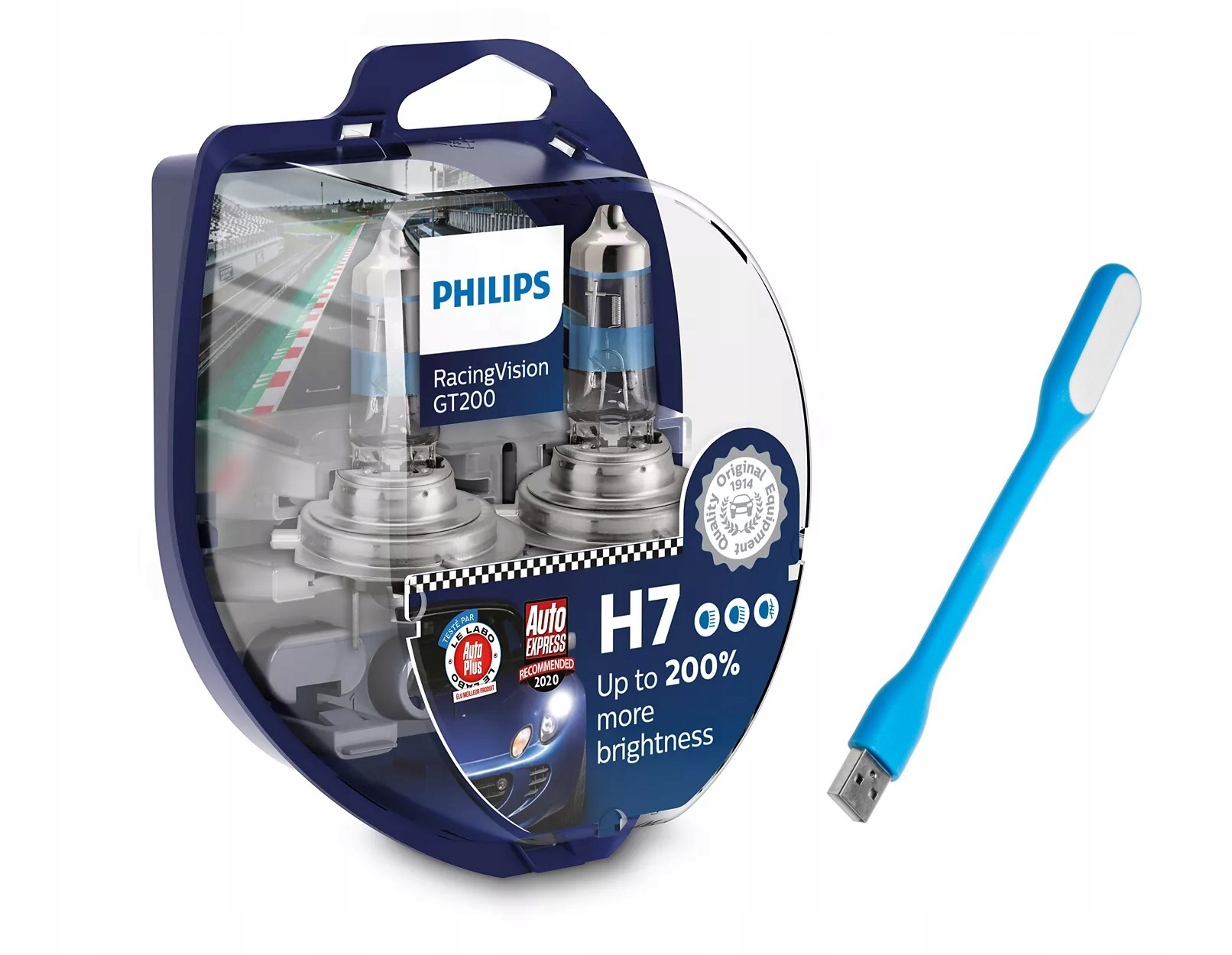 

Philips H7 Racingvision GT200 Żarówka 200%