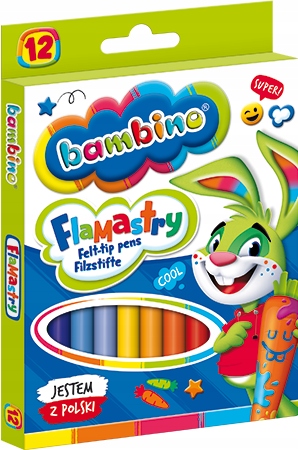 

Flamastry szkolne 12 kol Bambino