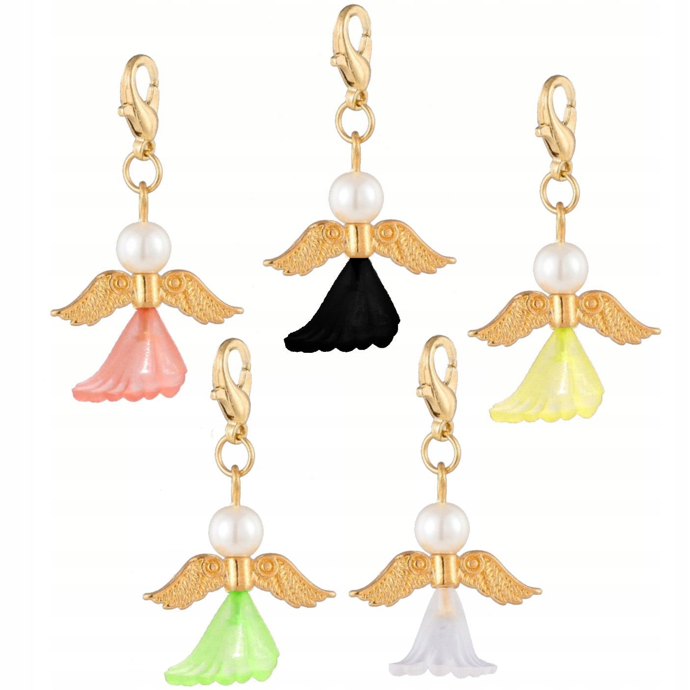 Zawieszka do Bransoletek Aniołek charms Mix 5szt