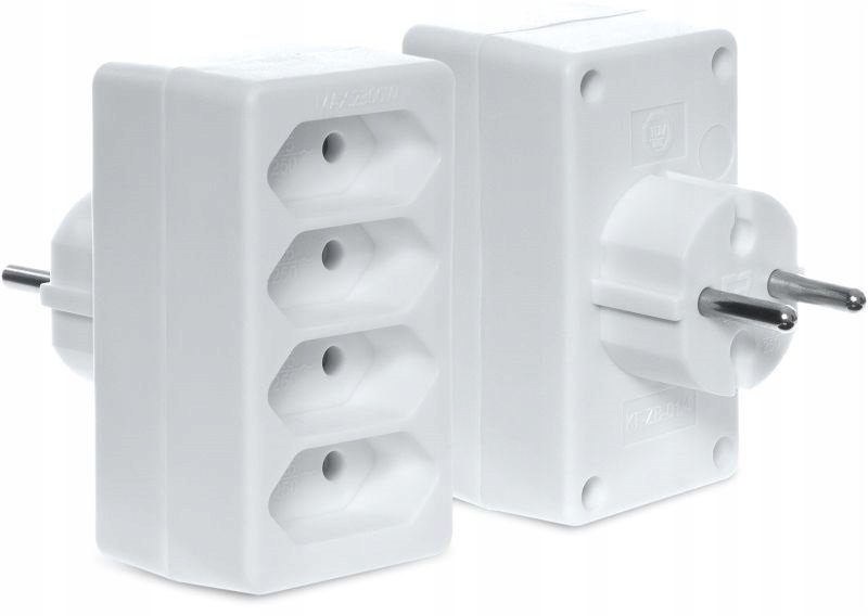 Rozgałęźnik wtyczkowy 4-gniazda b/u Euro R-4