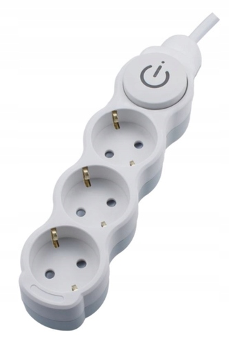 

Przedłużacz 3 Gniazda Schuko 3m WYŁ.1,5mm2