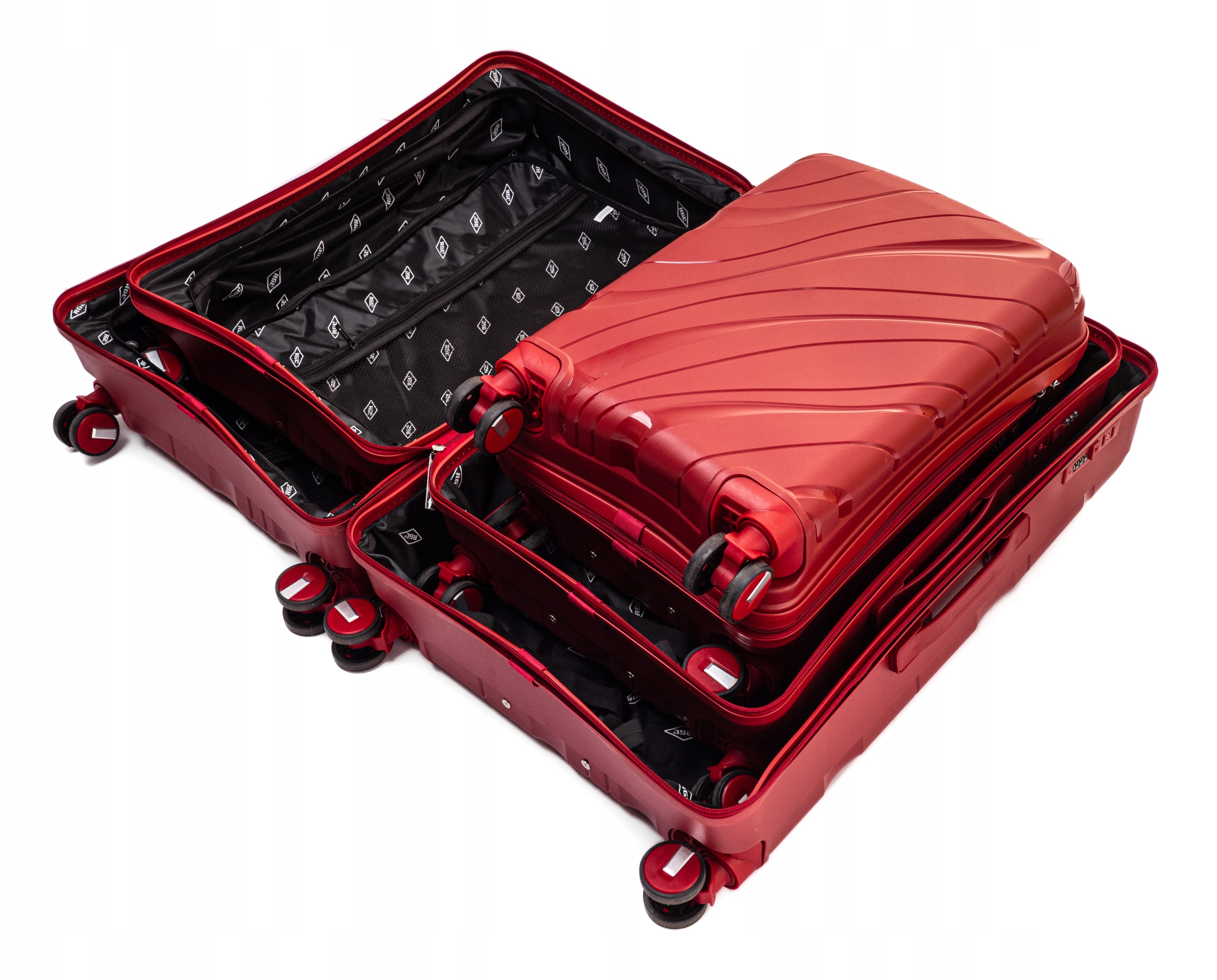 WALIZKA DUŻA NA KÓŁKACH ZESTAW 3W1 WYTRZYMAŁA TWARDA Rodzaj twarda