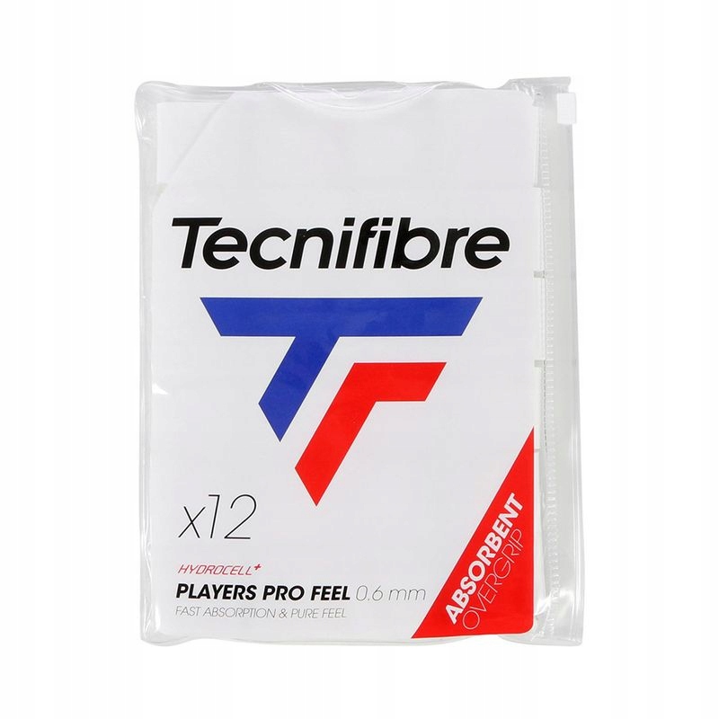 Vrchní obaly Tecnifibre Pro Players Feel Overgrip Bílé 12 ks