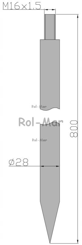 Ząb ładowacza C-360 800 mm Tur Numer katalogowy części ROL000320