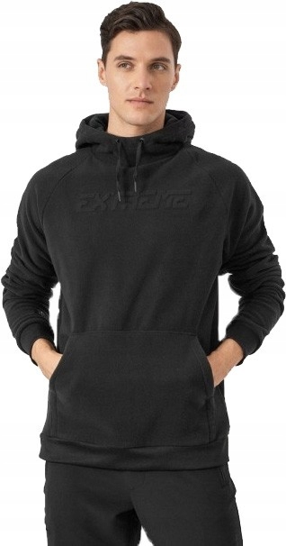 4F Polar Męski z Kapturem H4Z21-PLM010-20S Głęboka Czerń XL