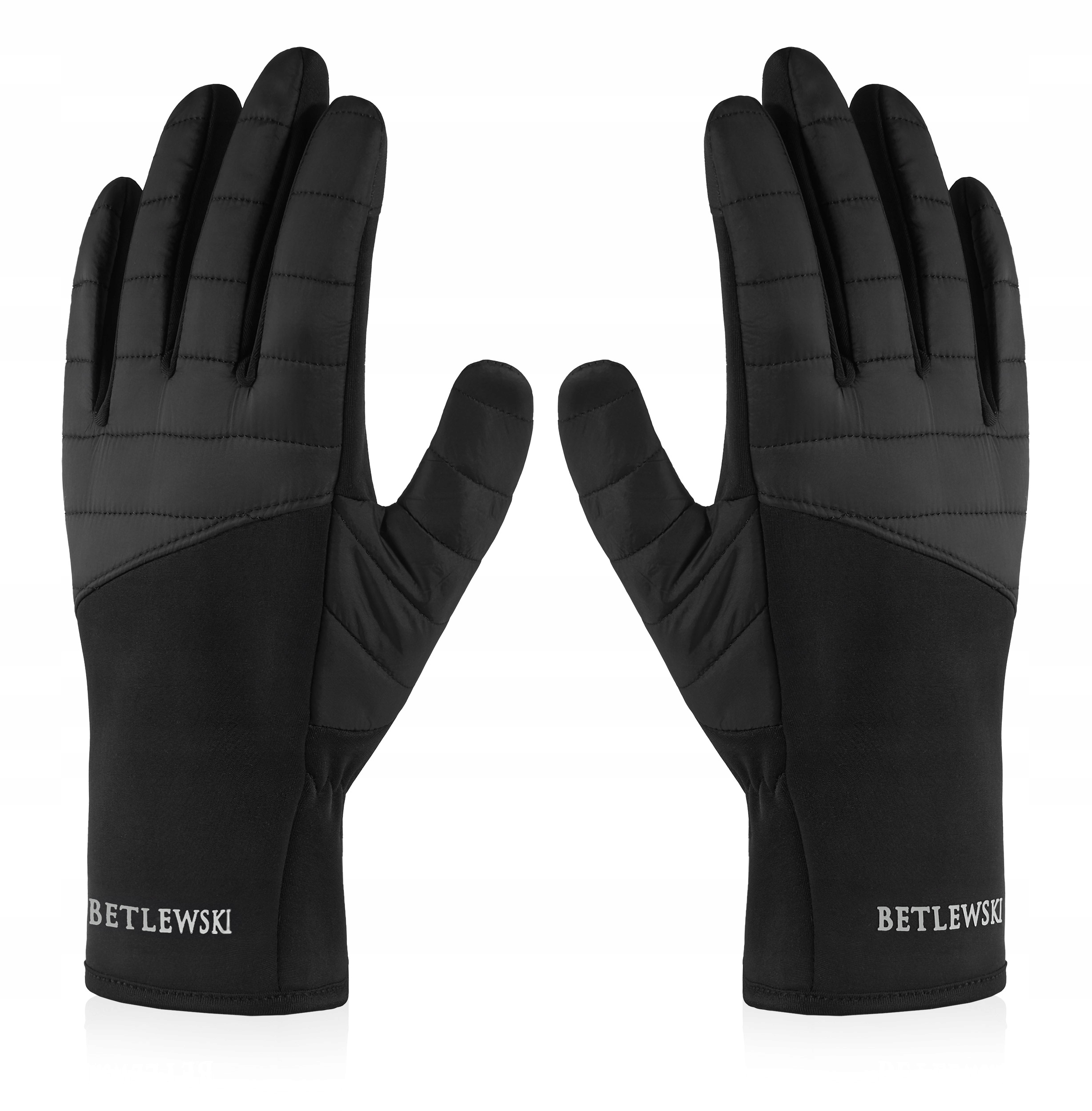 BETLEWSKI Športové zateplené rukavice ľahké zimné pre telefón S-M