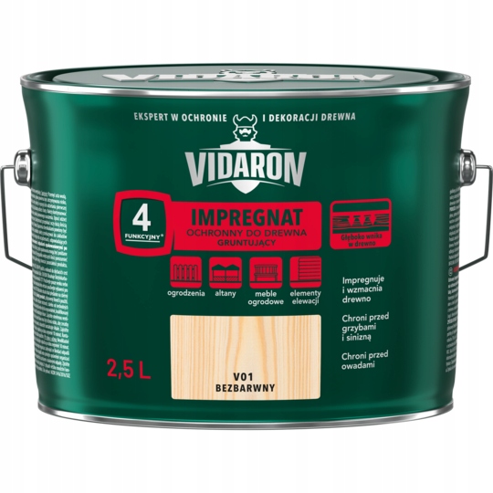 VIDARON IMPREGNAT GRUNTUJĄCY 2,5 L