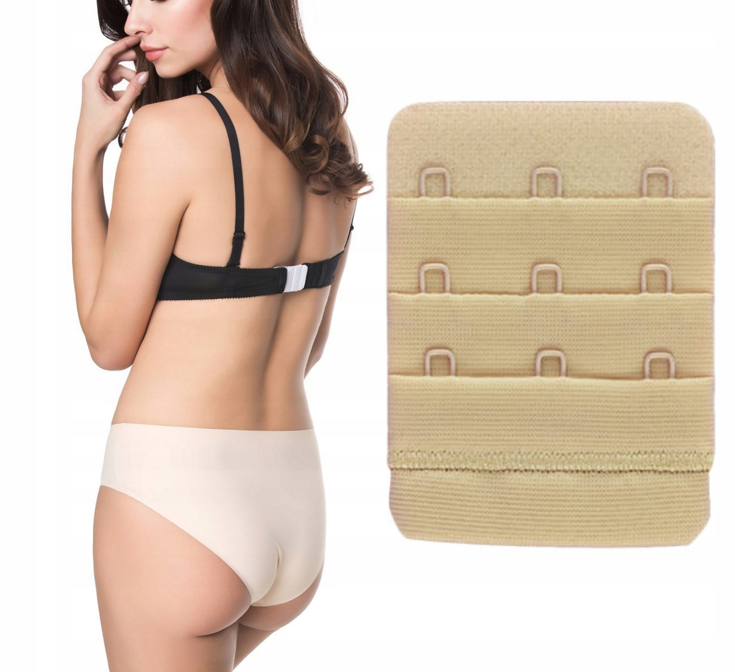 

Przedłużacz Zapięcia Julimex 3-RZĘDOWY beżowy