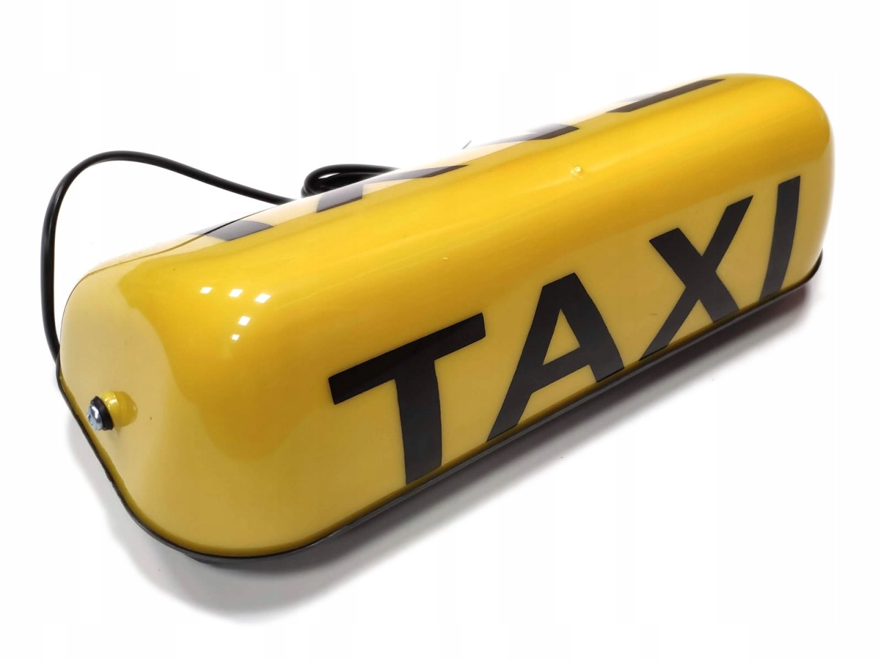 LAMPA TAXI LED KOGUT SYGNALIZATOR GAPA NA MAGNES ŻÓŁTA Z NAPISEM WTYCZKA Producent części ST PARTS