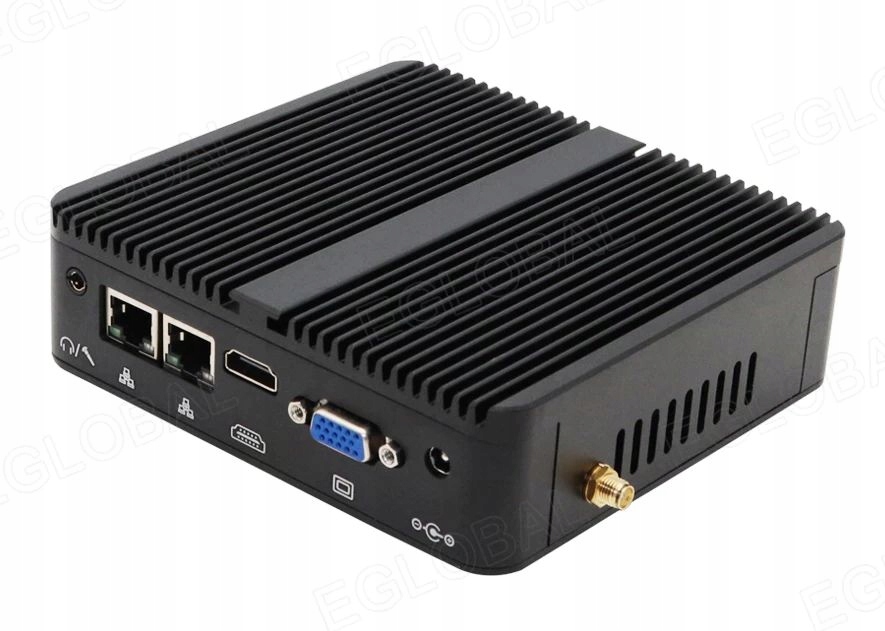 Przemysłowy mini PC Intel WiFi HDMI VGA 2xRJ45 WIN Marka EGlobal
