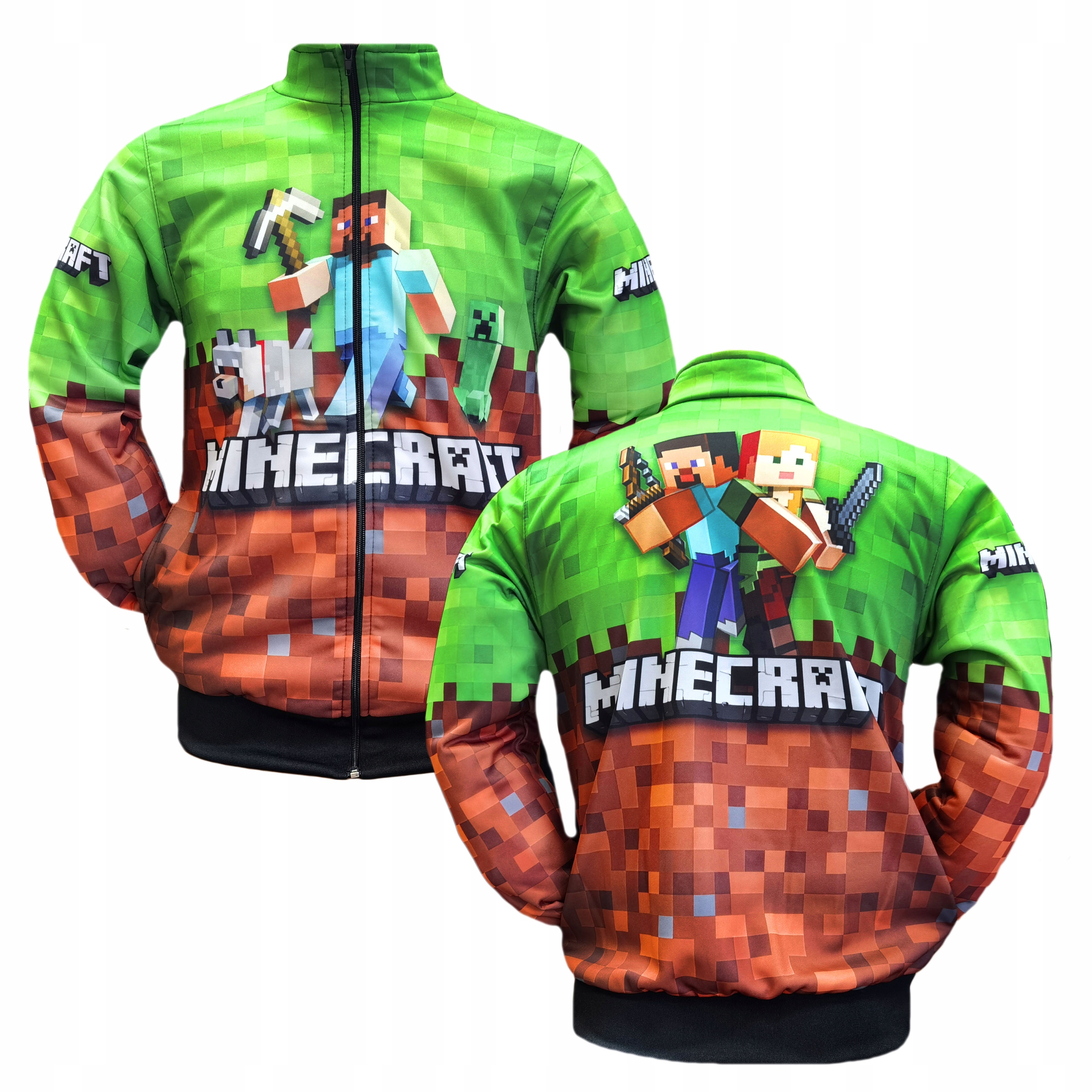 BLUZA DRESOWA DZIECIĘCA MINECRAFT GRA Rozmiar 128 cm