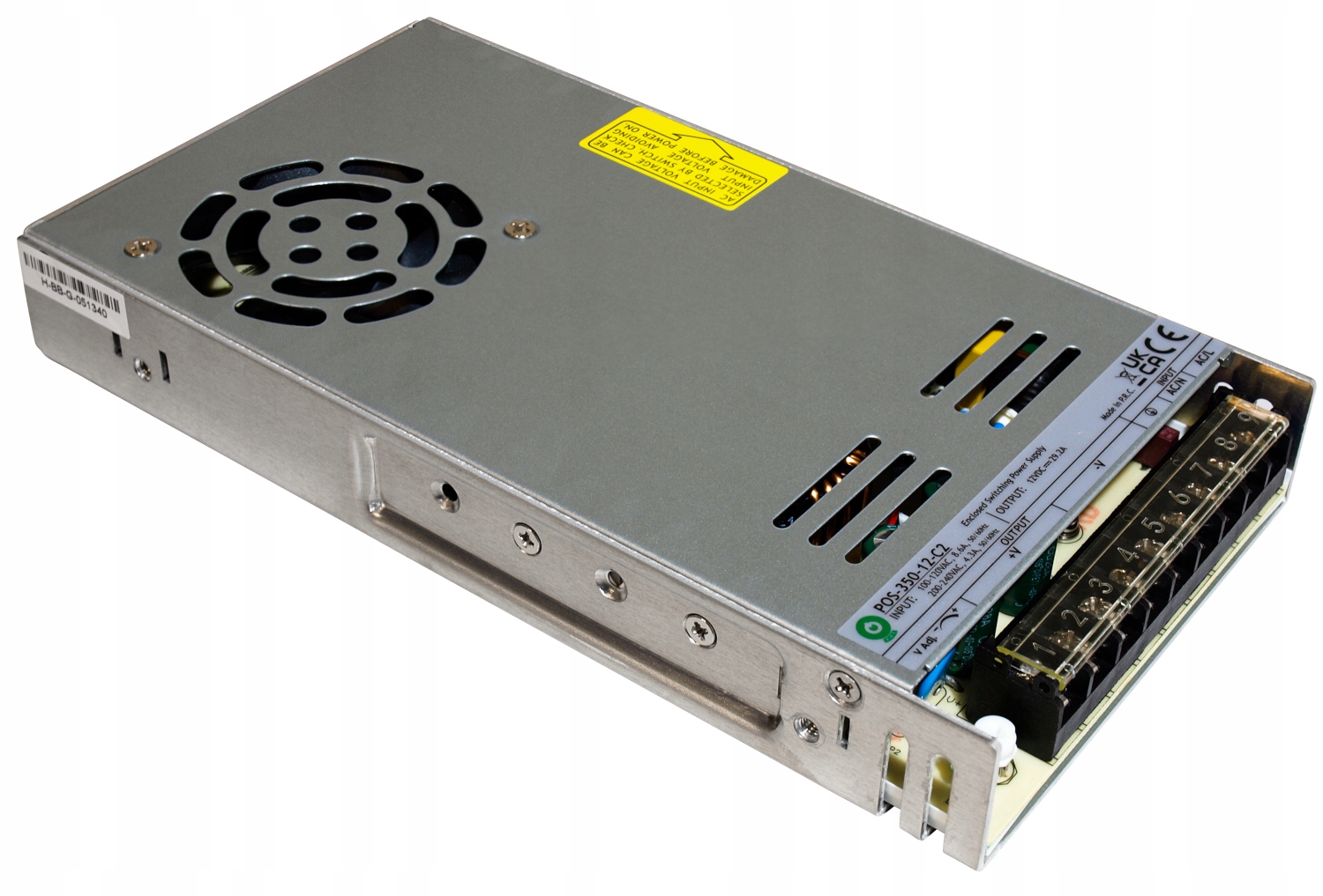 POS-350-24-C2: Napájecí zdroj řady Pos 24V/14.6A, uzavřený, nízkoprofilový