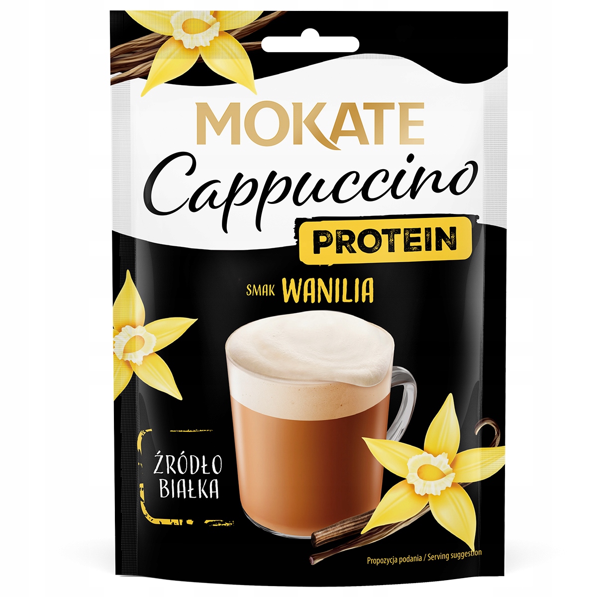 Levně 13X Kávový nápoj Káva Cappuccino Vanilka Bílkoviny Pěna Mokate 40 g