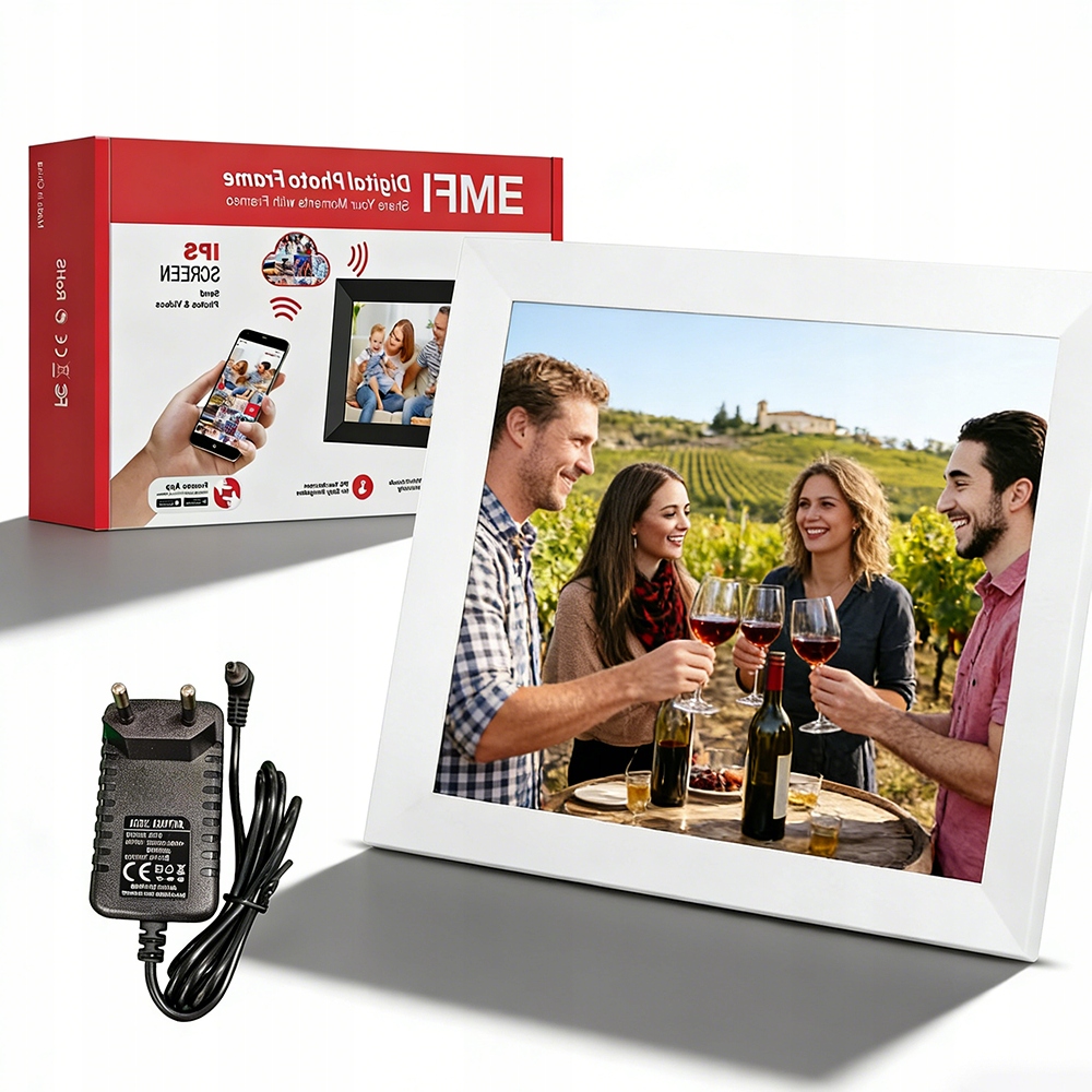 Cyfrowa Ramka Na Zdjęcia Dotykowa 10.1 Cala Ips Hd Z Aplikacją Frameo
