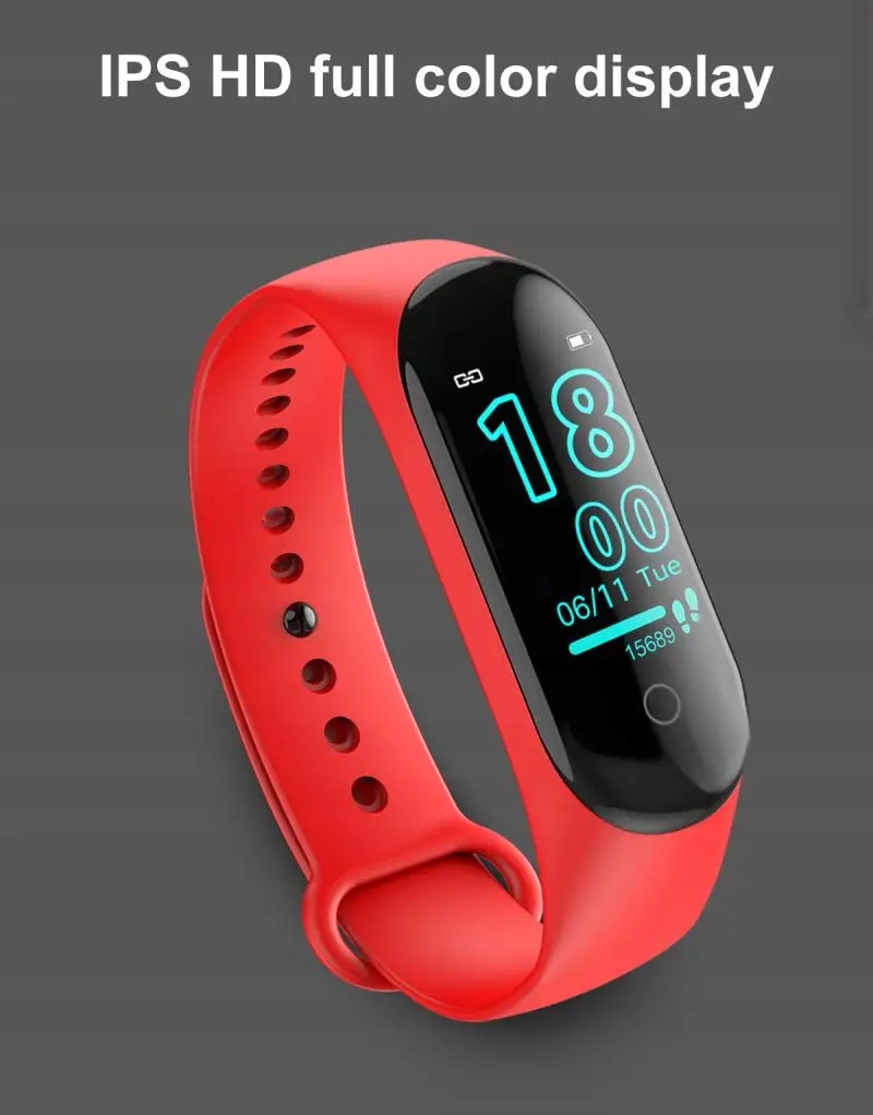 Smart Bracelet Sports M4 Waterproof Smart Watch Smart Electronic Smart Brac Kolor dominujący czarny