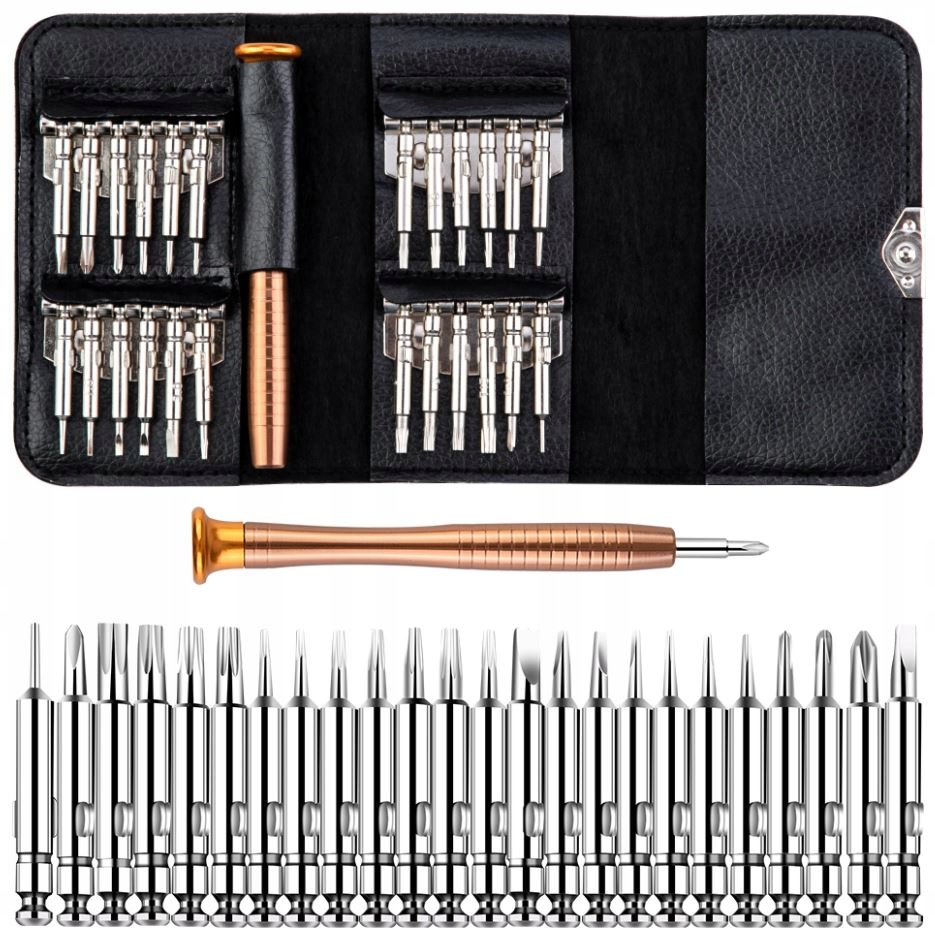 PRECYZYJNE ŚRUBOKRĘTY WKRĘTAKI TORX ZESTAW 25w1 ZESTAW PRECYZYJNYCH WKRĘTAK