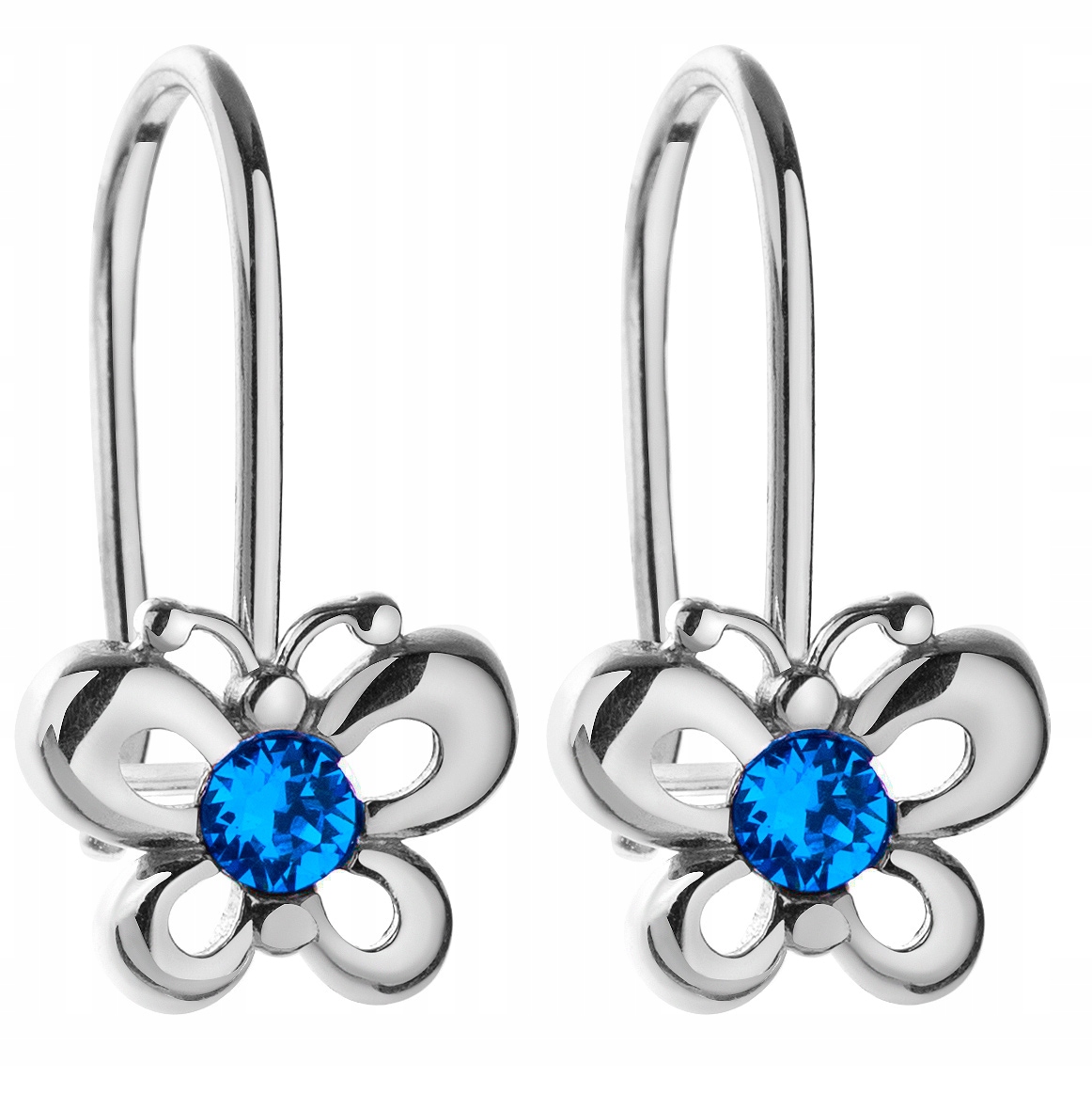 

Kolczyki Srebrne Dla Dziewczynki Motyle Srebro 925