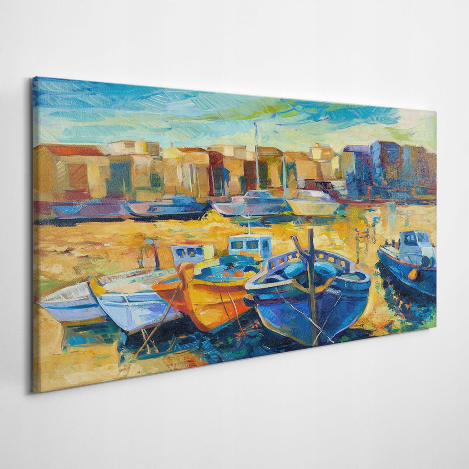 

Fotoobraz na płótnie Łódki Miasto Krajobraz 120x60