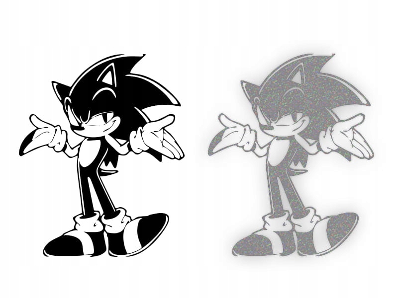 SONIC The Hedgehog W02 - Naklejka na samochód na auto ODBLASKOWA