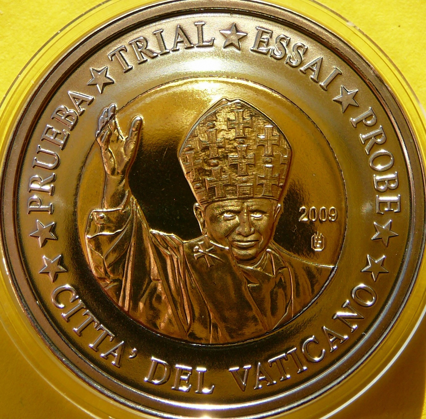 2 EURO WATYKAN 2009 PAPIEŻ BENEDYKT XVI PRÓBA MENNICZA