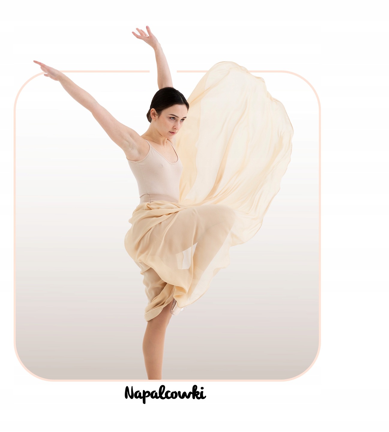 NAPALCÓWKI DO GIMNASTYKI I TAŃCA MODEL "ODESSA" ROZMIAR 34 CIELISTY Rozmiar 34