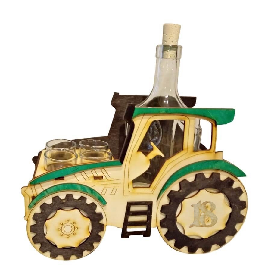 

Kieliszki Stojak barek Traktor 18 Urodziny