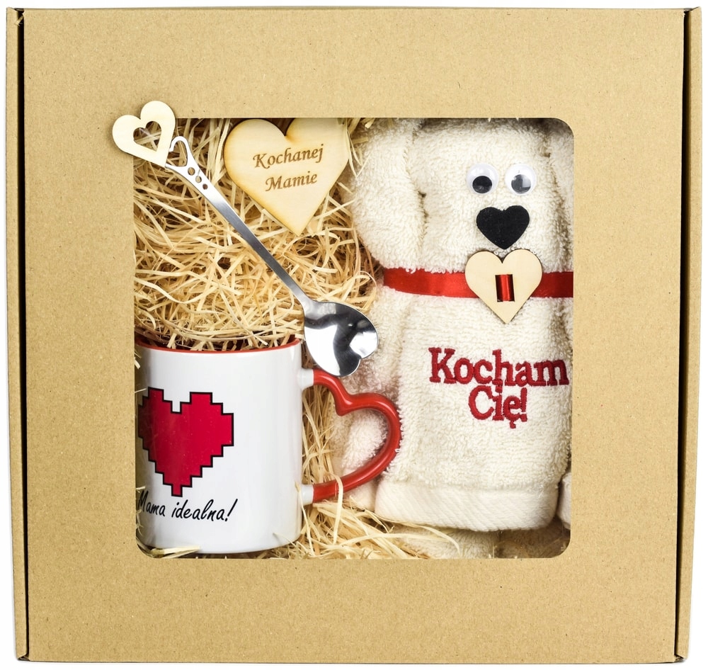 

Box na Dzień Mamy Miś z Ręcznika Kubek